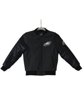 NFL Philadelphia Eagles Black & Gray Varsity Jacket